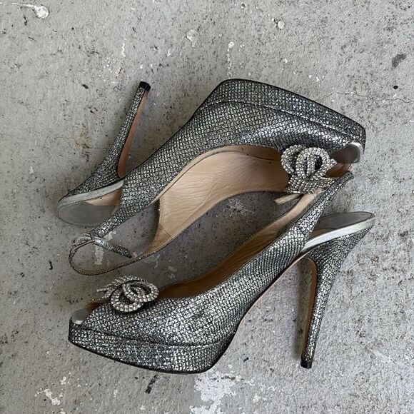 Jimmy Choo glitter and rhinestone platforms - Picture 3 of 9